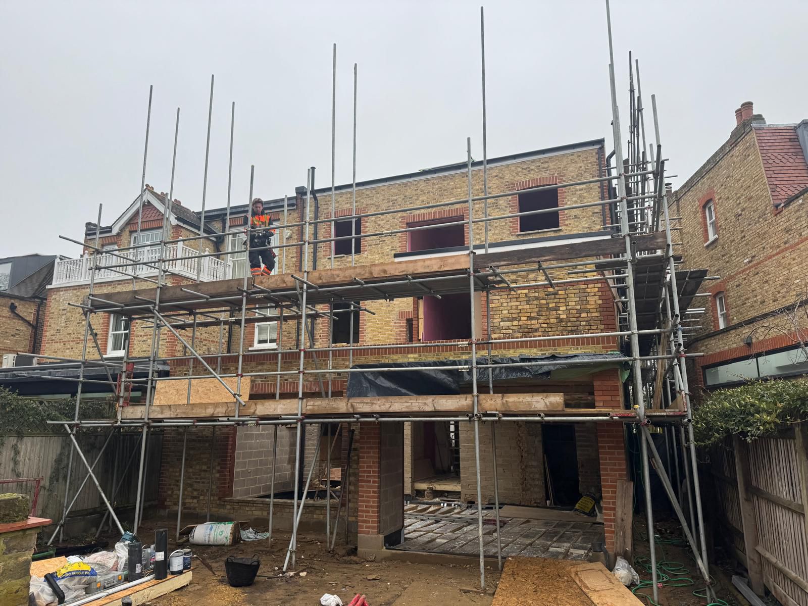 Rear Extension Scaffolding in Essex