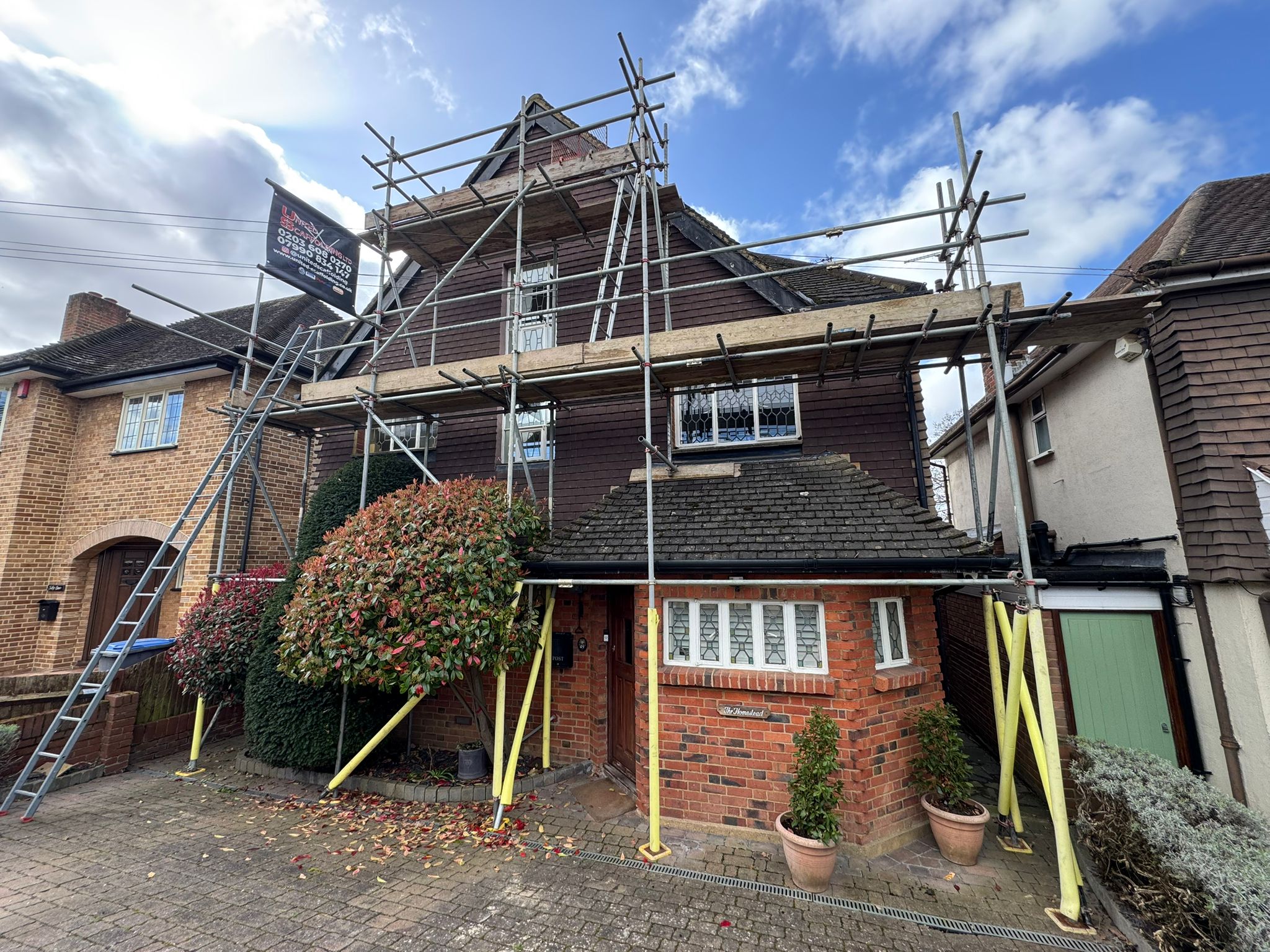 Enfield Scaffolding Front and Back