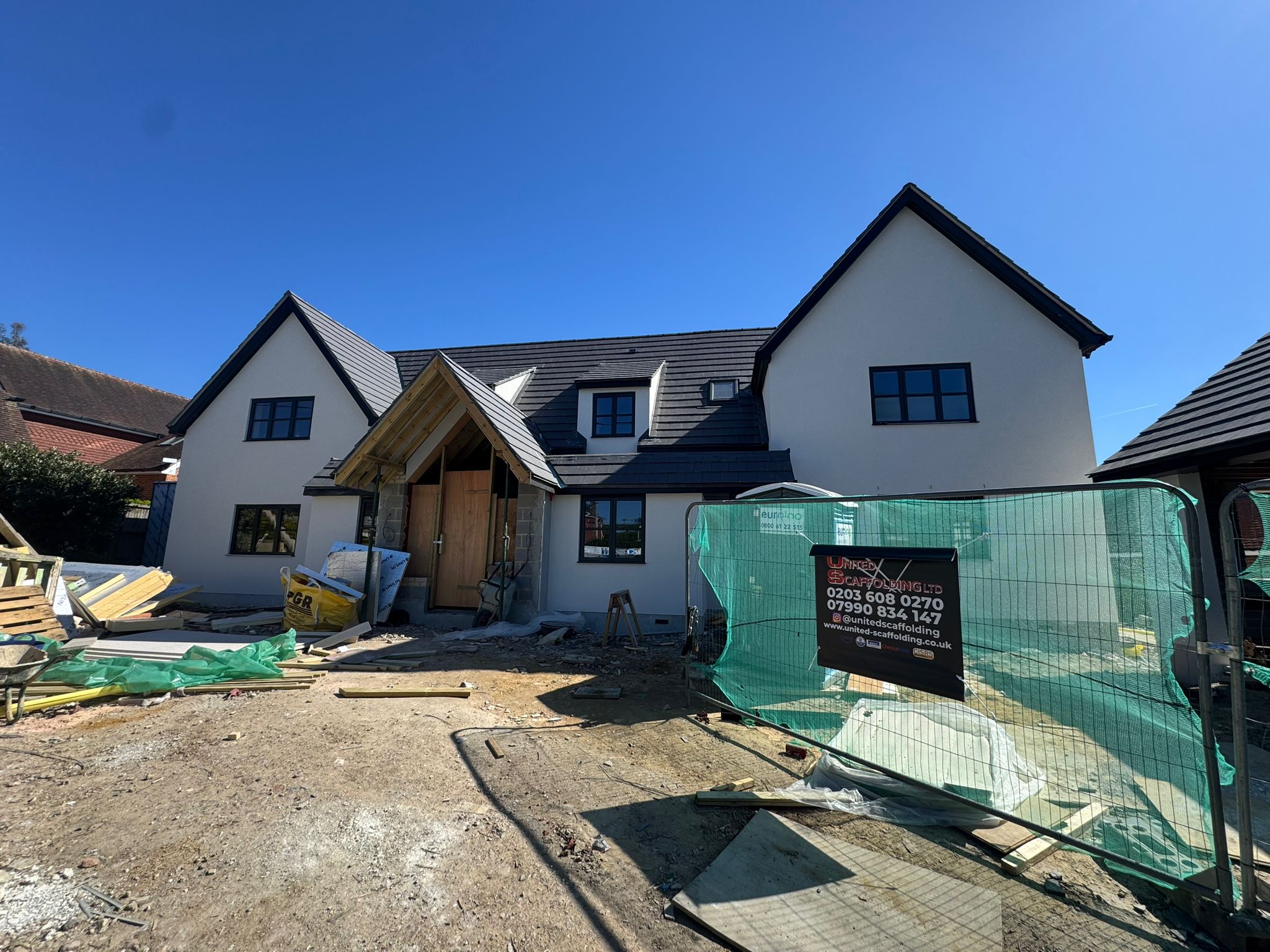 Scaffolding removed in Felstead Essex